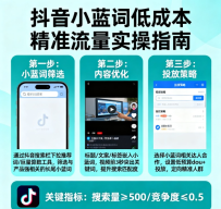 借力抖音小蓝词，低成本截取精准流量的实操方法